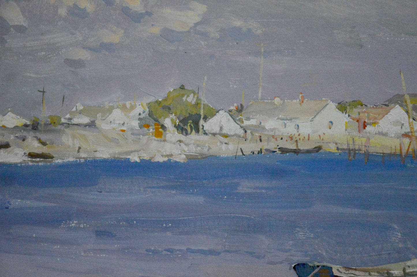 Oil painting Fishing landscape Sulimenko Petr Stepanovich