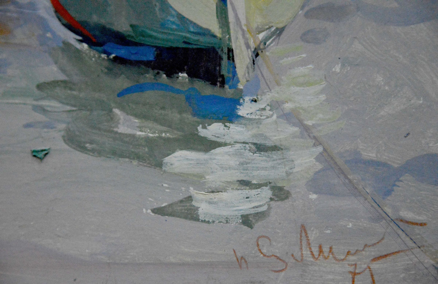 Oil painting Fishing landscape Sulimenko Petr Stepanovich