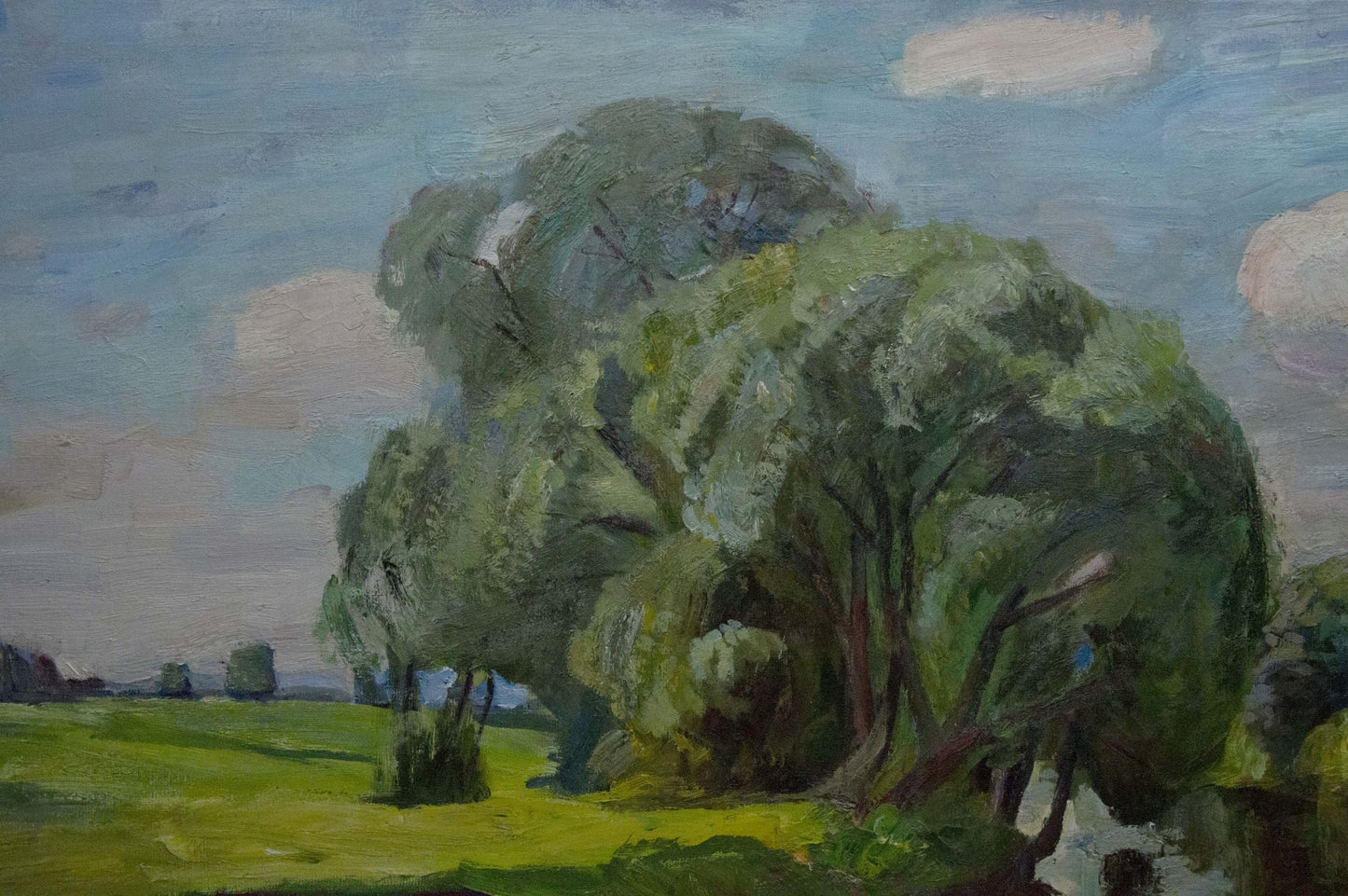 Oil painting River landscape Kozik Victor Georgievich