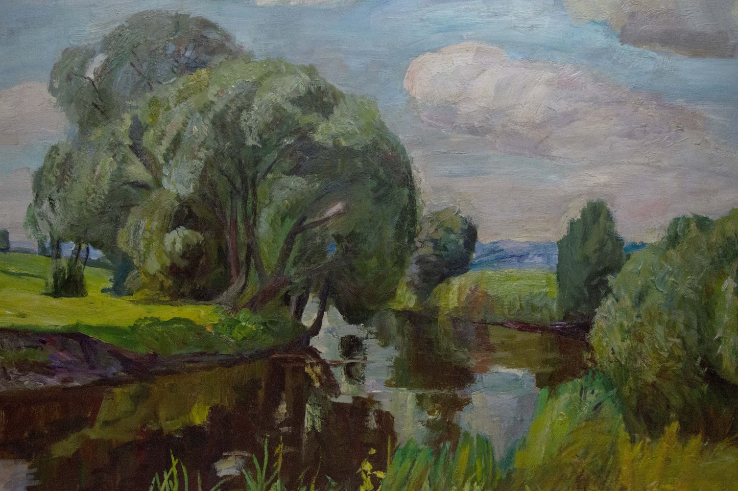 Oil painting River landscape Kozik Victor Georgievich