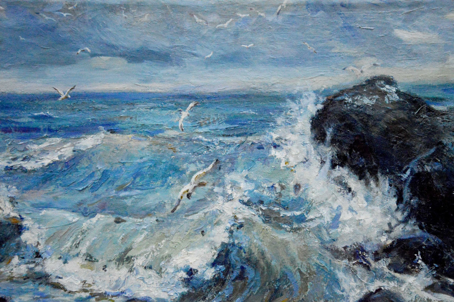 Oil painting Raging sea Bakaev Sergey Ivanovich
