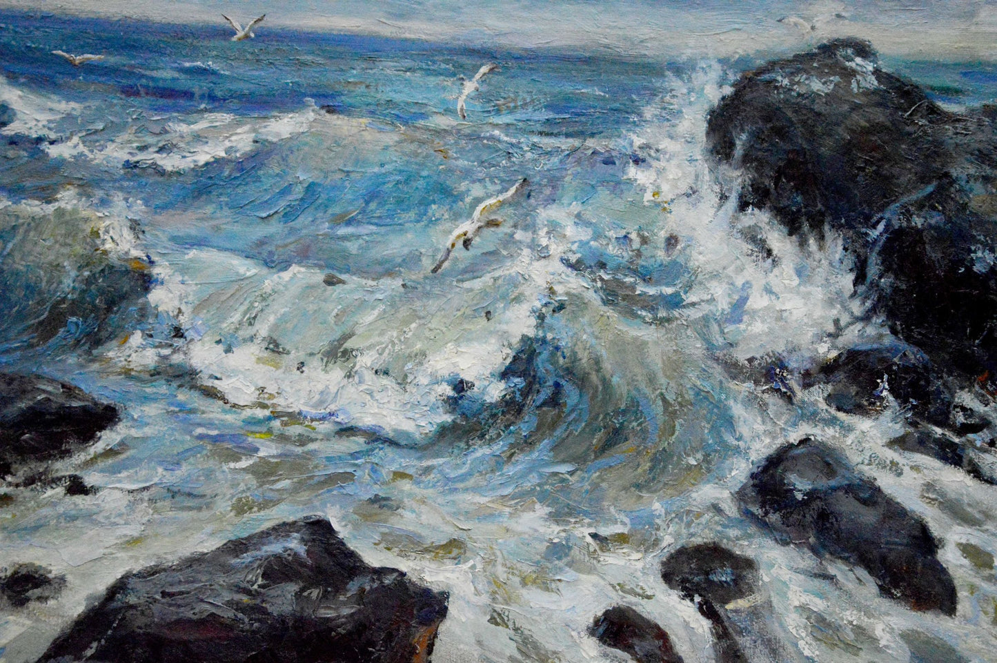 Oil painting Raging sea Bakaev Sergey Ivanovich