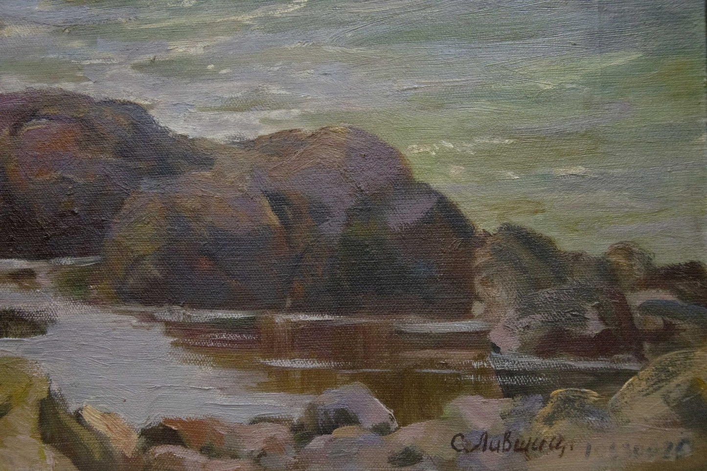 Oil painting Raging sea Livshits Chaim Moiseevich