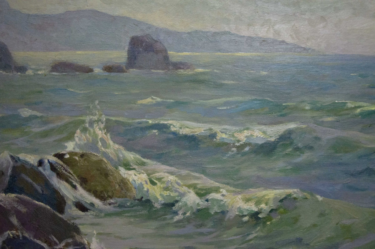 Oil painting Raging sea Livshits Chaim Moiseevich