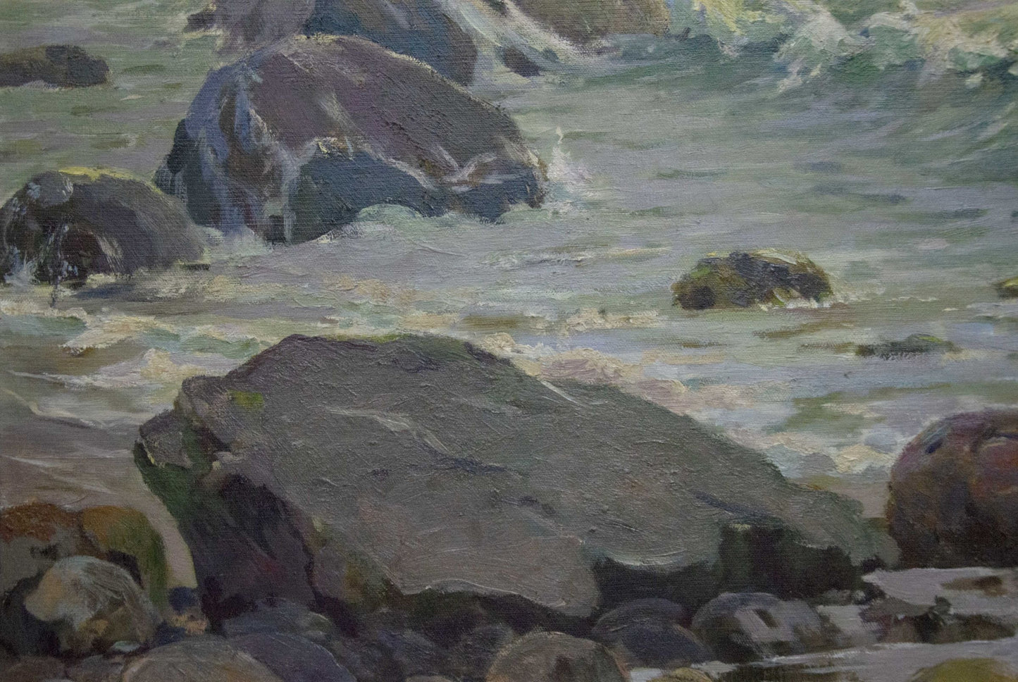 Oil painting Raging sea Livshits Chaim Moiseevich