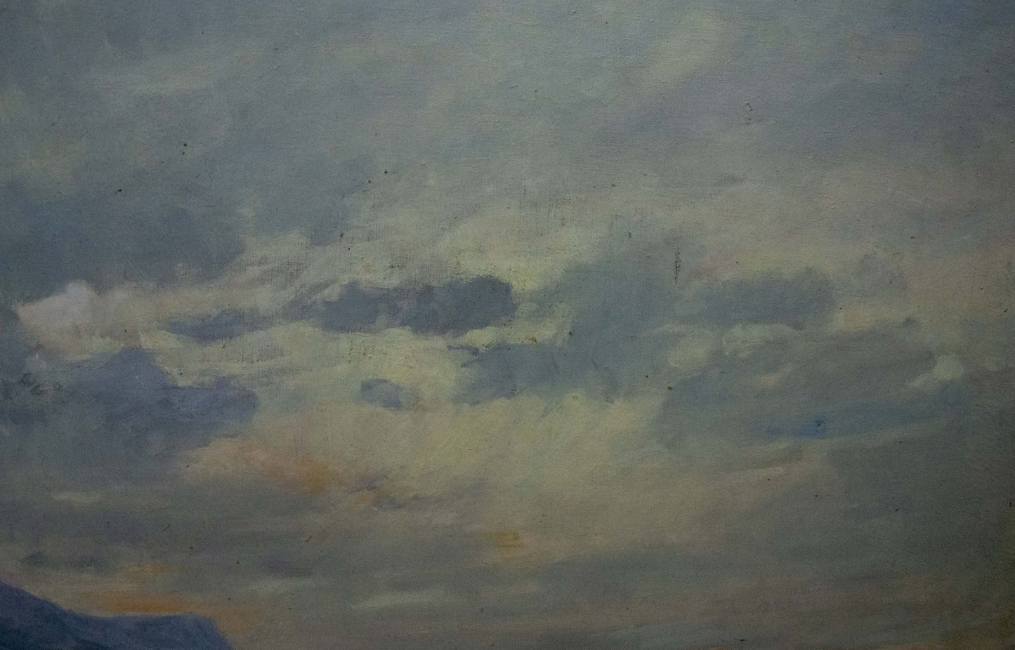 Oil painting Sea cloudy landscape Sergey Basov