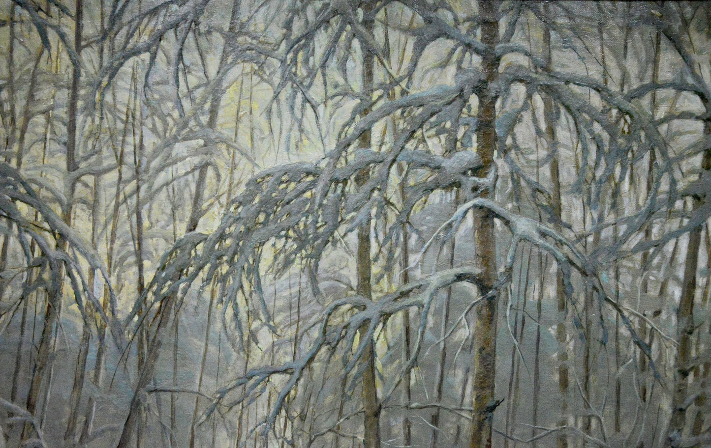 Oil painting Winter landscape Kamzolkin Evgeny Ivanovich