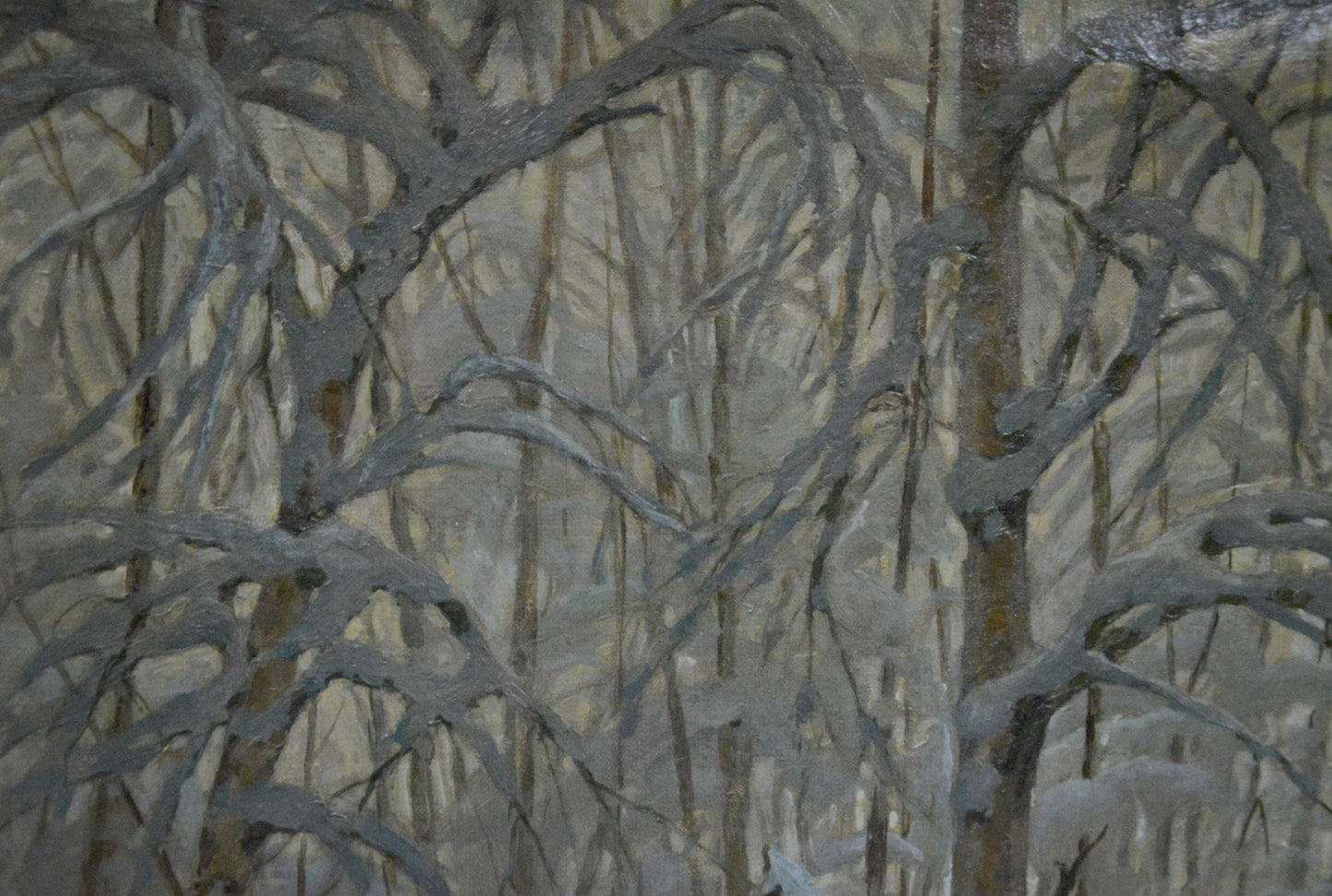 Oil painting Winter landscape Kamzolkin Evgeny Ivanovich