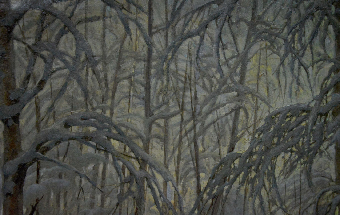 Oil painting Winter landscape Kamzolkin Evgeny Ivanovich