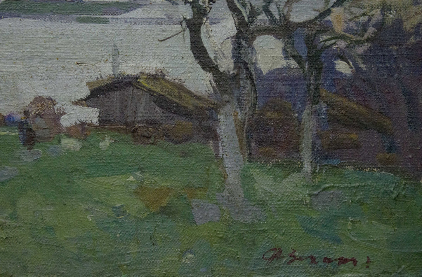 Oil painting Apple trees Zakharov Fedor Zakharovich