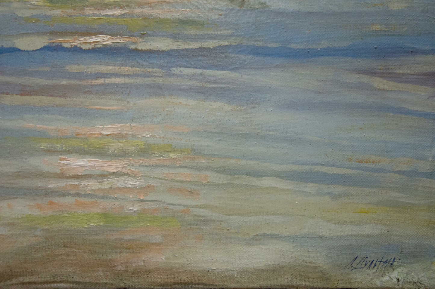 Oil painting Sun rays in the sea Unknown artist