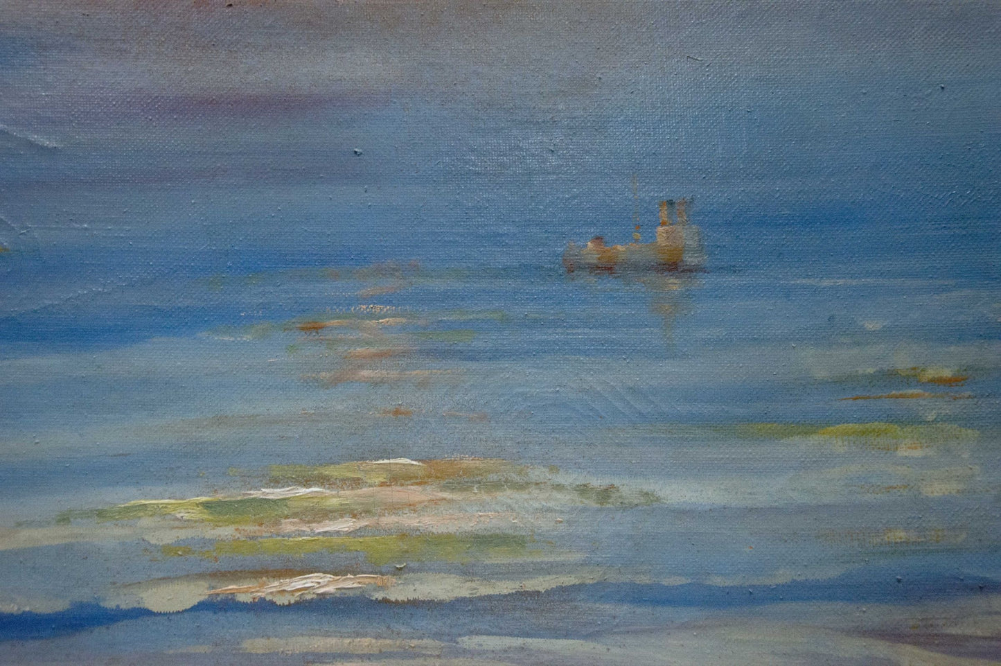 Oil painting Sun rays in the sea Unknown artist
