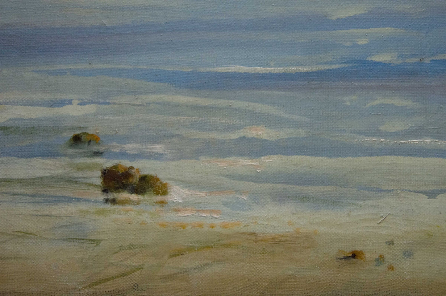 Oil painting Sun rays in the sea Unknown artist