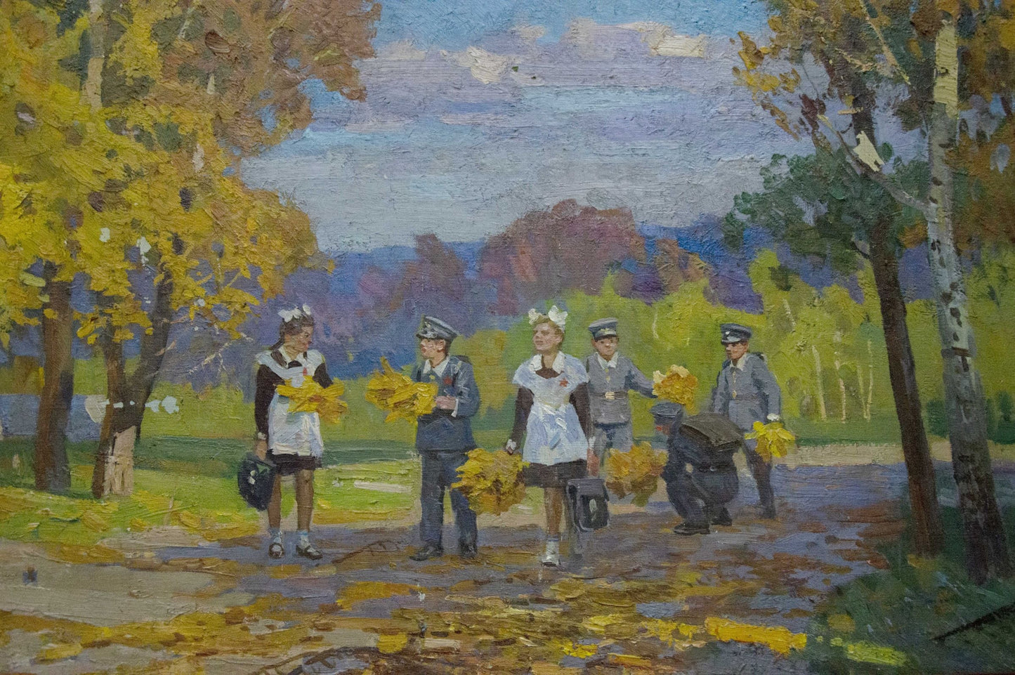 Oil painting Central park Khodchenko Lev Pavlovich
