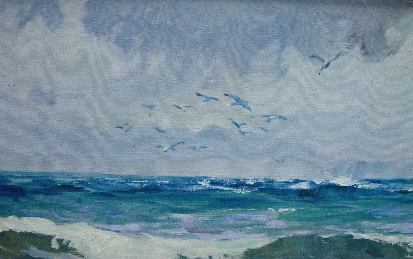 Oil painting Seascape with awakening Petr Sulimenko