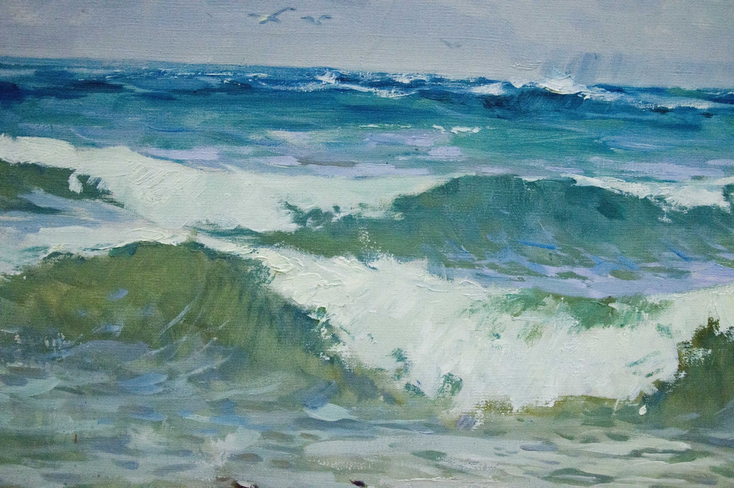 Oil painting Seascape with awakening Petr Sulimenko