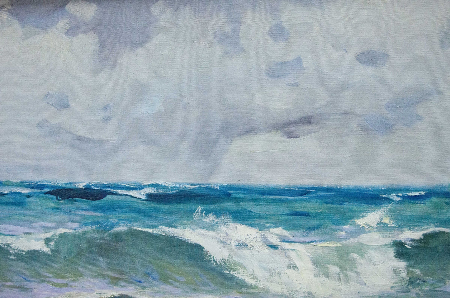 Oil painting Seascape with awakening Petr Sulimenko