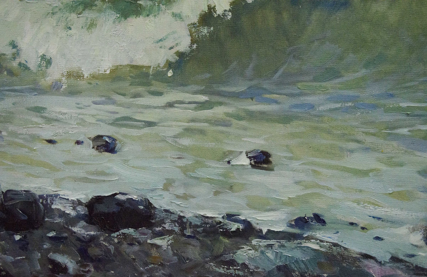 Oil painting Seascape with awakening Petr Sulimenko