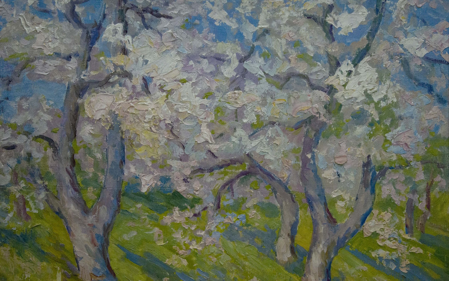 Oil painting Trees are blooming Kogan-Shats Matvey Borisovich