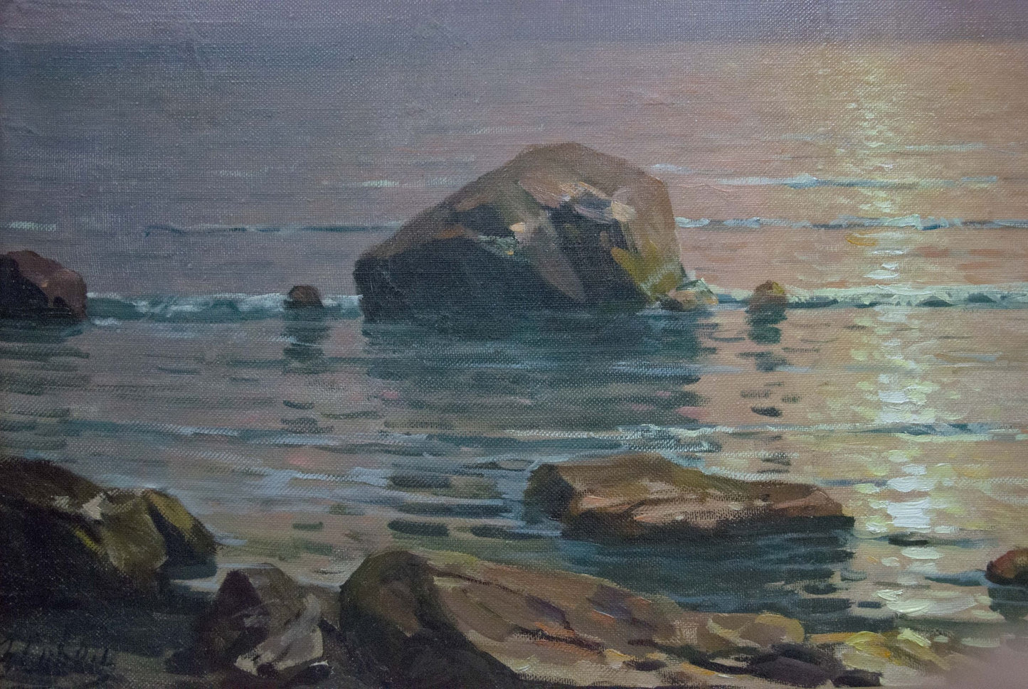 Oil painting Sunset at sea Sevets Victor Stepanovich