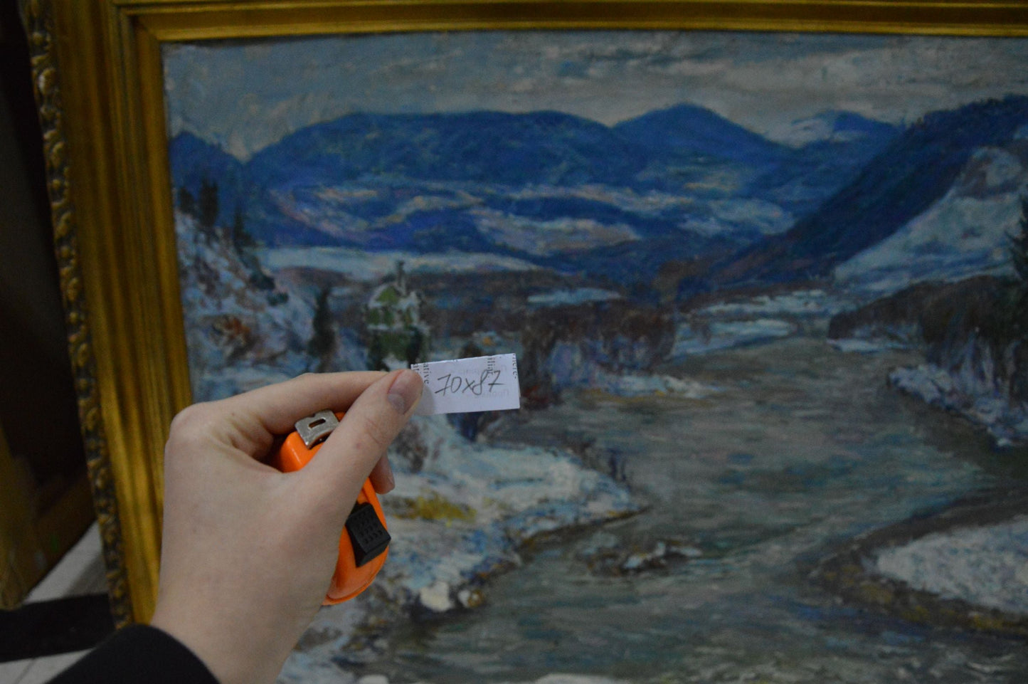 Oil painting Winter landscape Kontratovich Ernest Rudolfovich