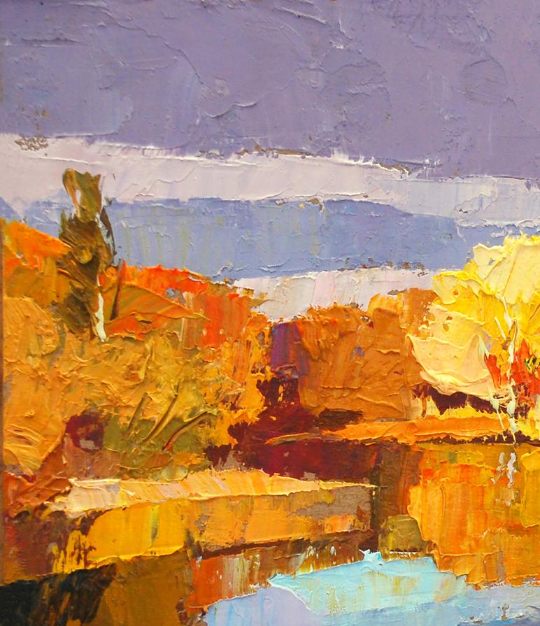 Oil painting Autumn on Psli Egor Shvachunov
