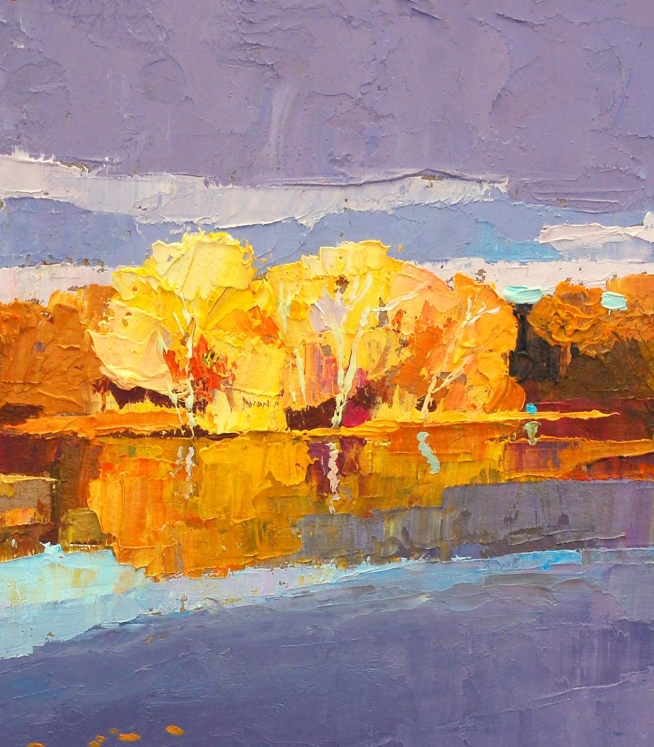 Oil painting Autumn on Psli Egor Shvachunov