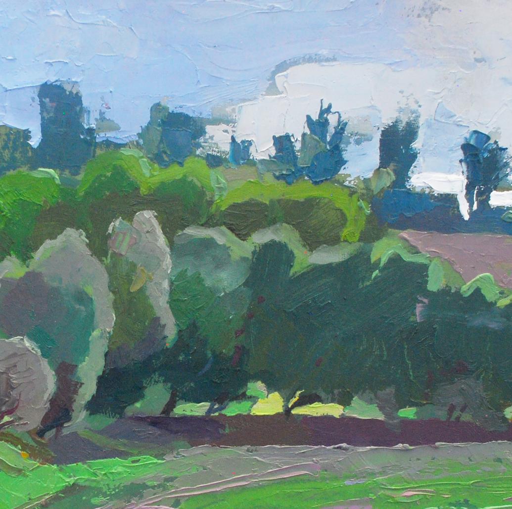 Oil painting Spring on Obolon Egor Shvachunov