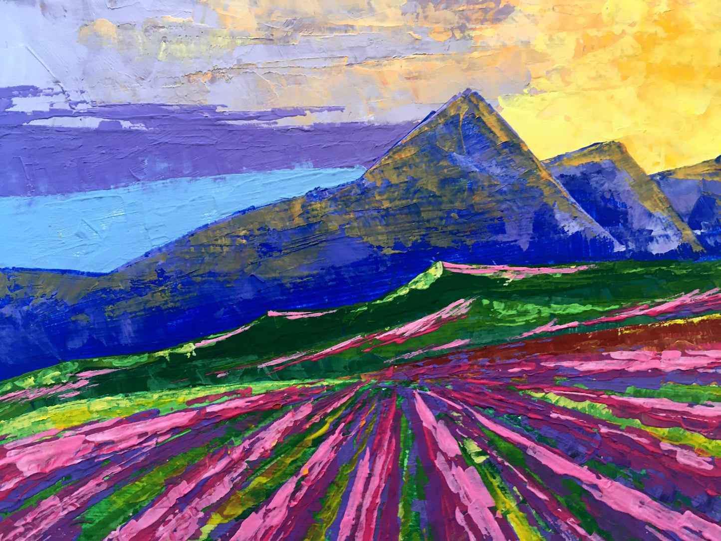 Oil painting Sunrise on the mountains Zadorozhnya V. V.