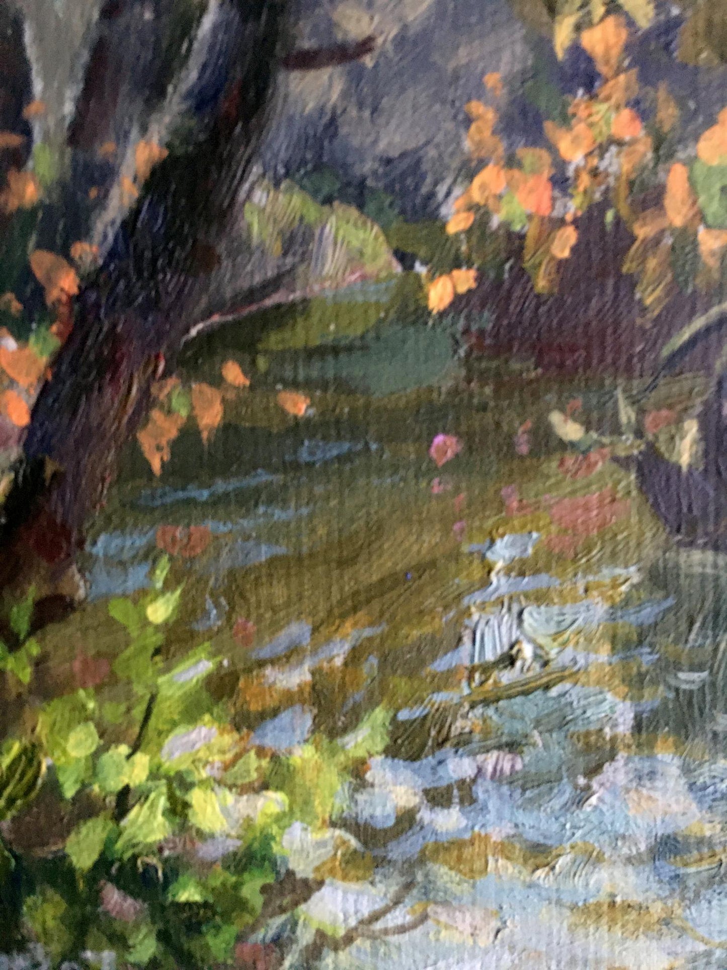 Vladimir Batrakov's Forest Scene with Autumnal Waters in Oil