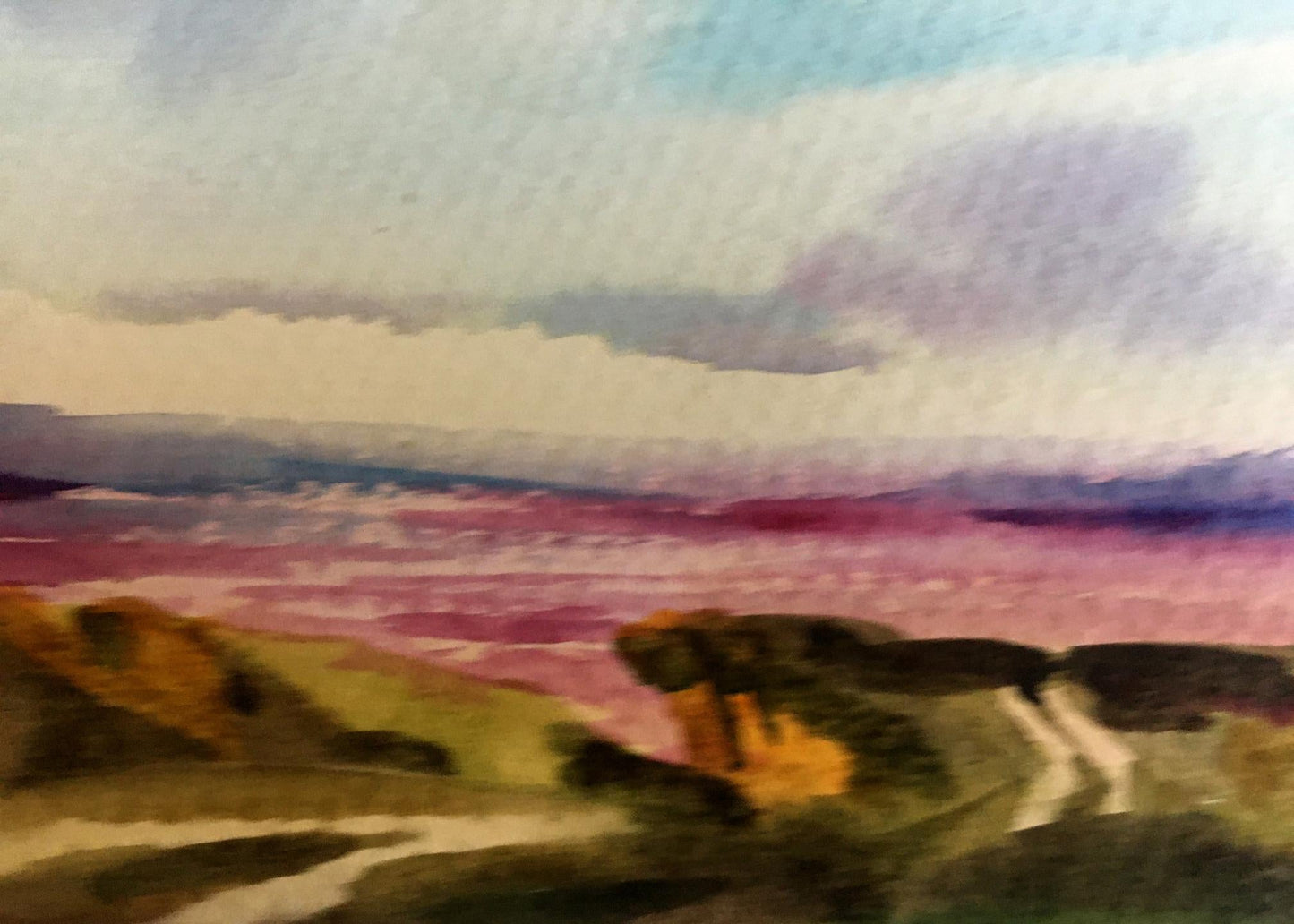 Watercolor painting Rocks Svetlana Gramm