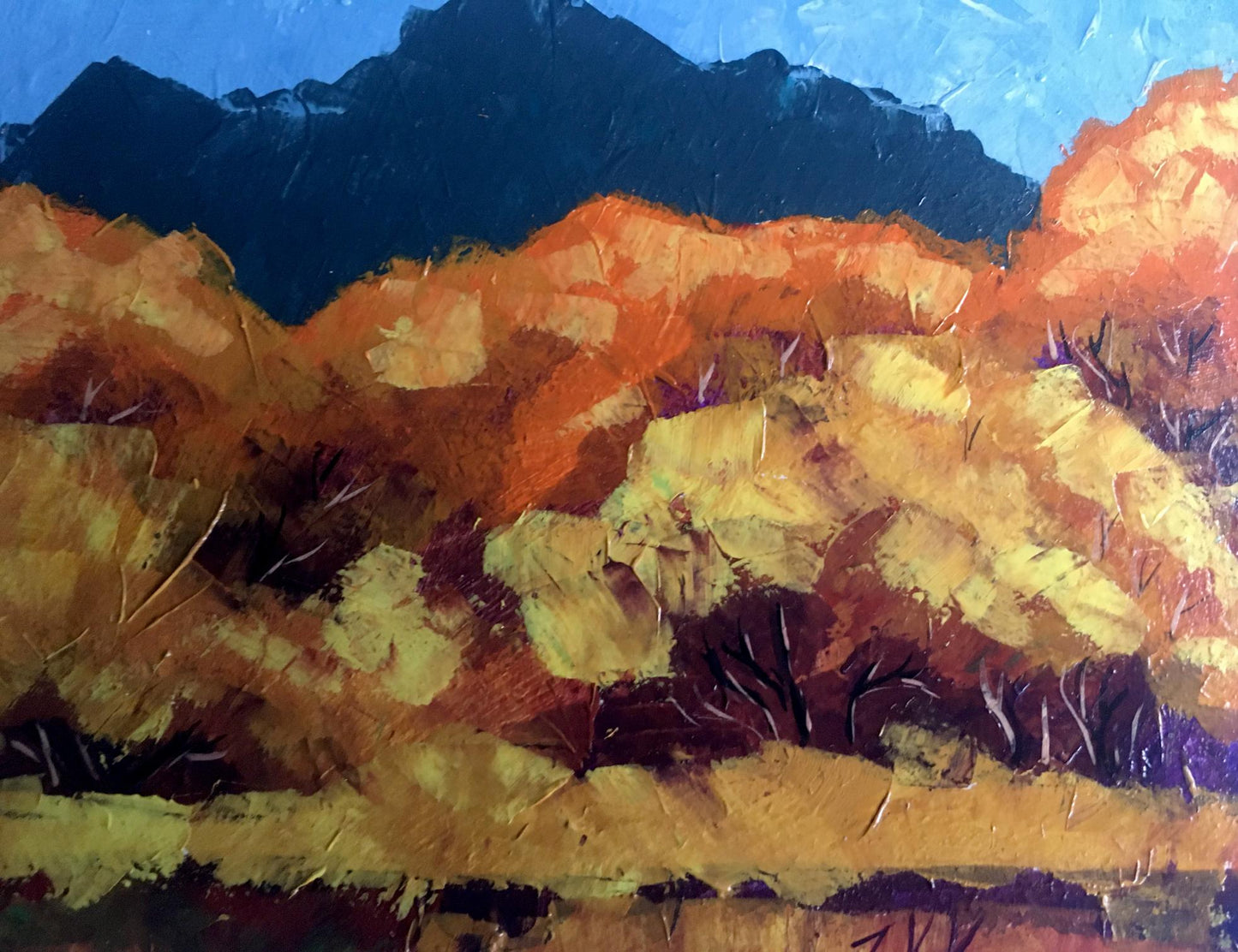 Oil painting Autumn mountains V. Zadorozhnya