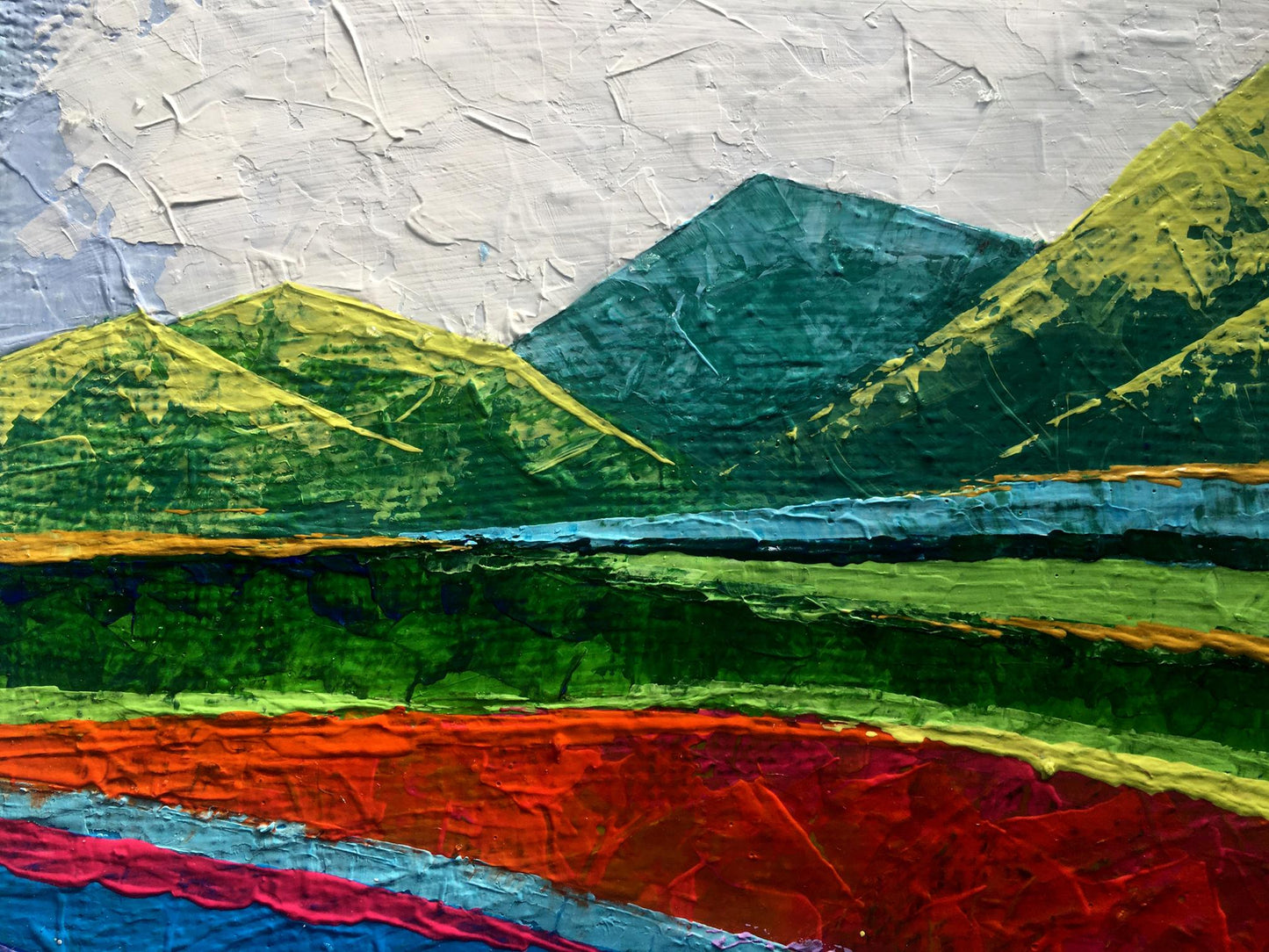 Oil painting Big mountains V. Zadorozhnya