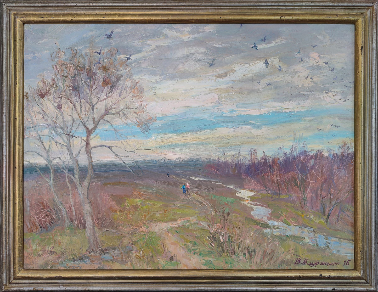 Oil painting at the beginning of April Mishurovsky V. V.