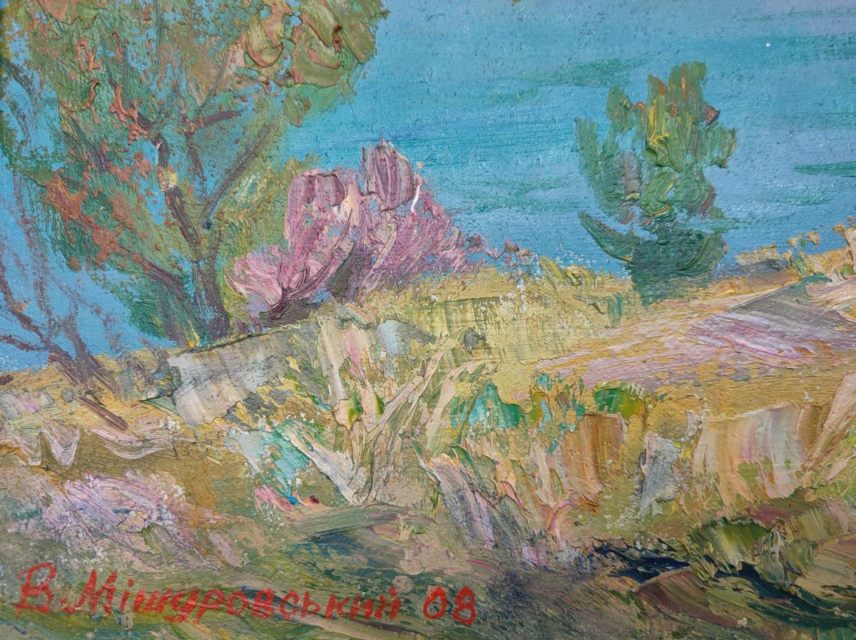 V. V. Mishurovsky's oil painting depicts the boundless expanse of the sea
