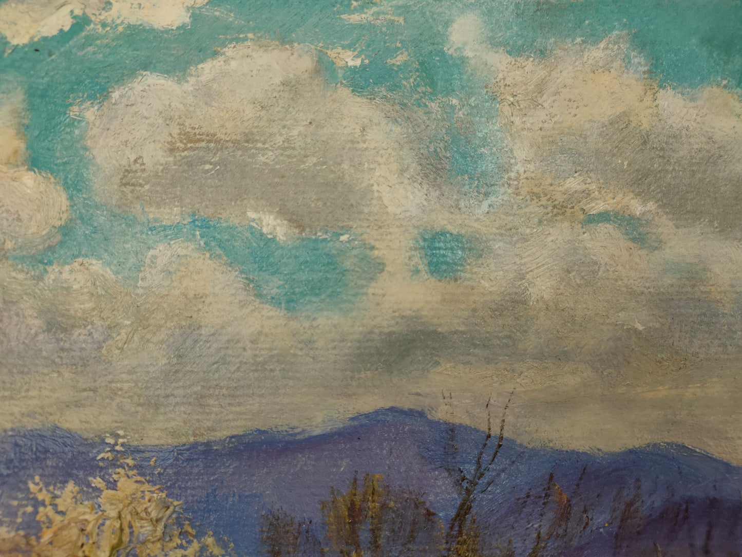 Oil Painting Nature Village Landscape