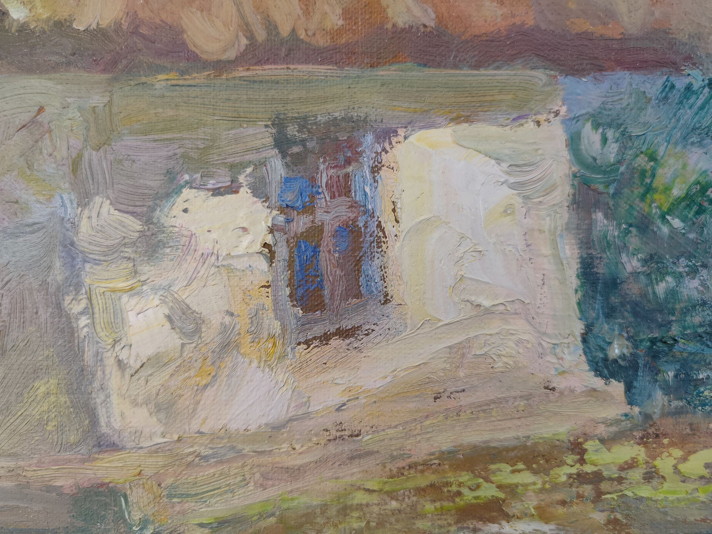 Oil Painting Village Landscape