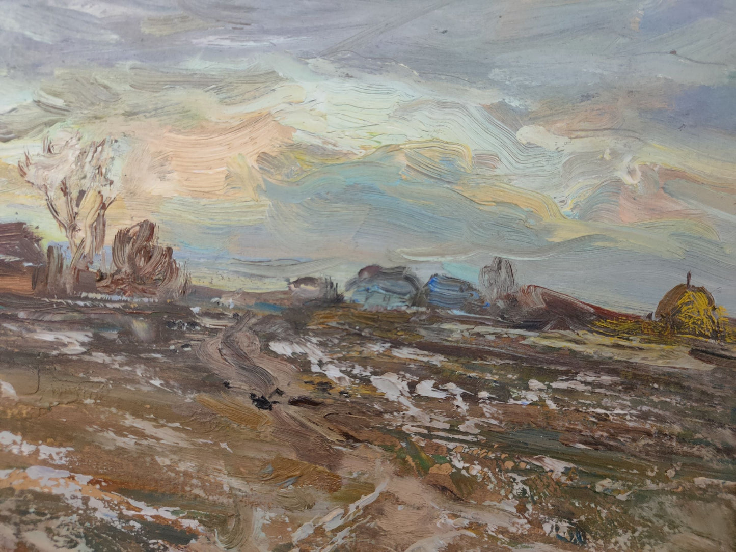 Oil Painting Winter Nature Landscape