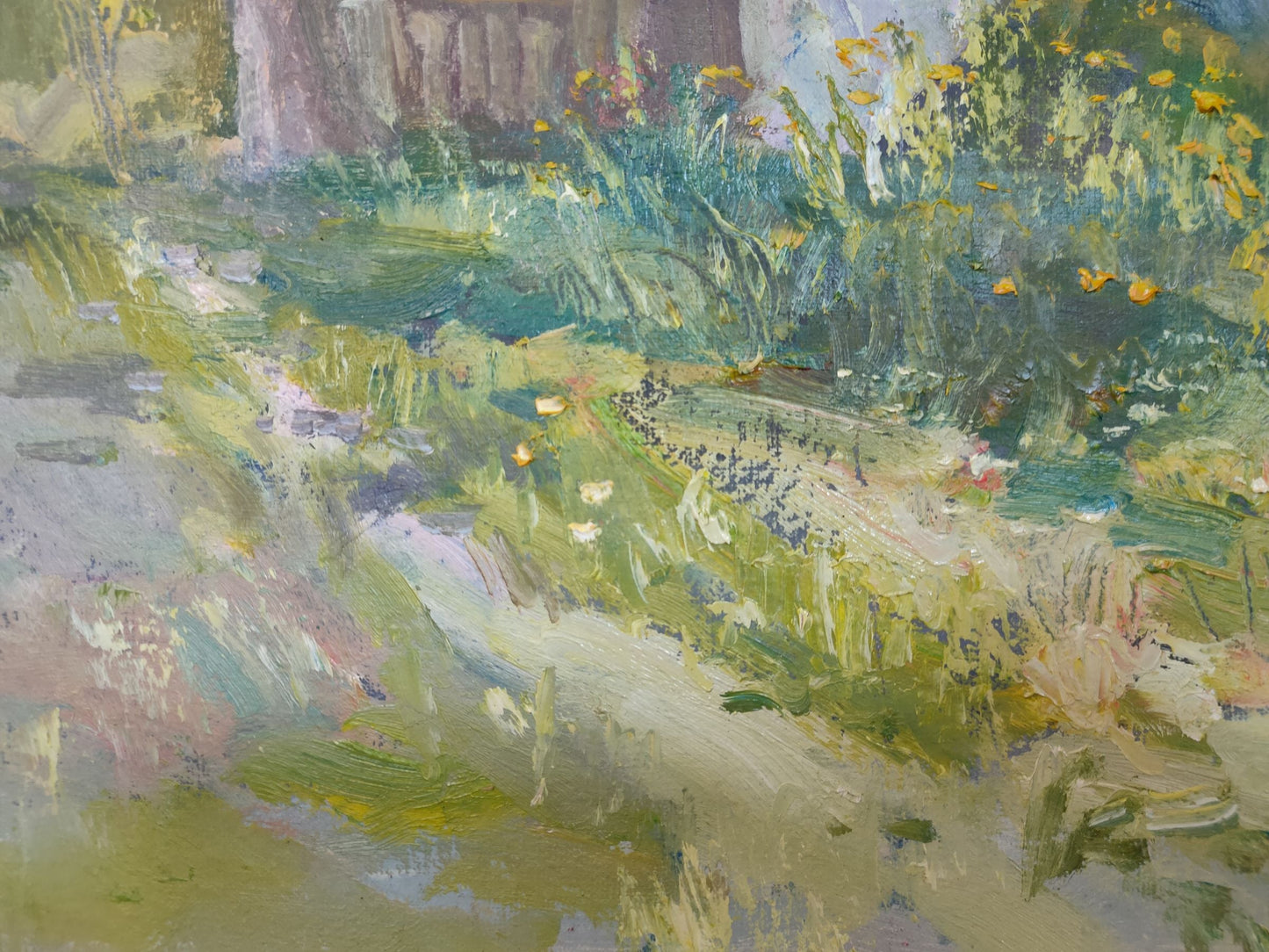 Oil Painting Village Nature Landscape