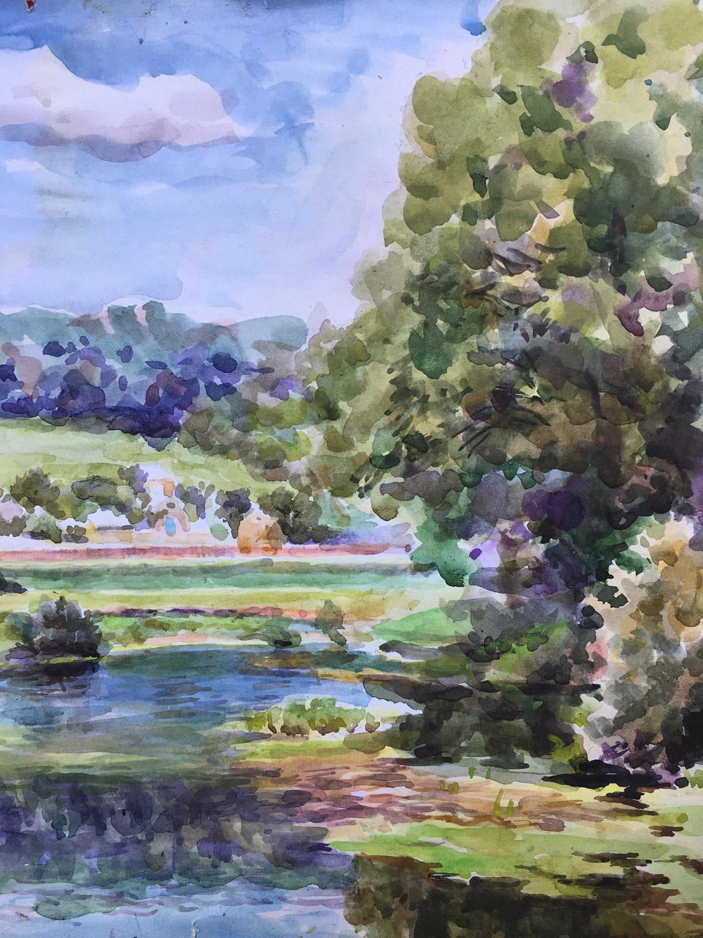 Watercolor painting Silence Alexander Arkadievich Litvinov