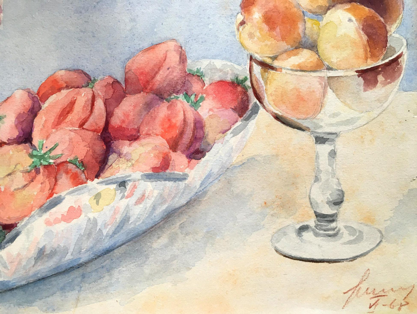 Watercolor painting Still life Yaremchenko I. P.