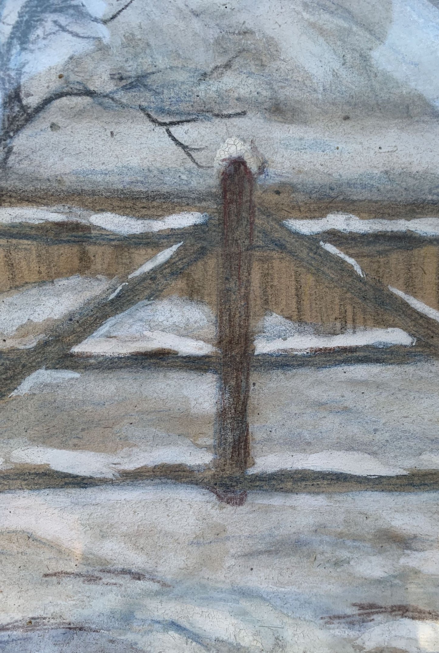 Color pencils painting winter mood A.G.Cherkas