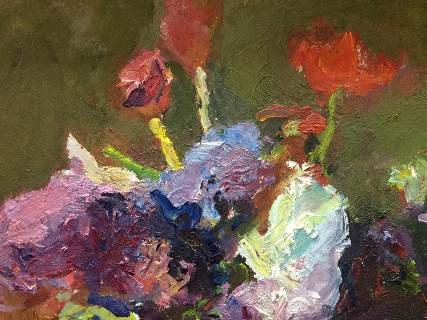 Oil painting Flowers Moses Faybovich Gantman
