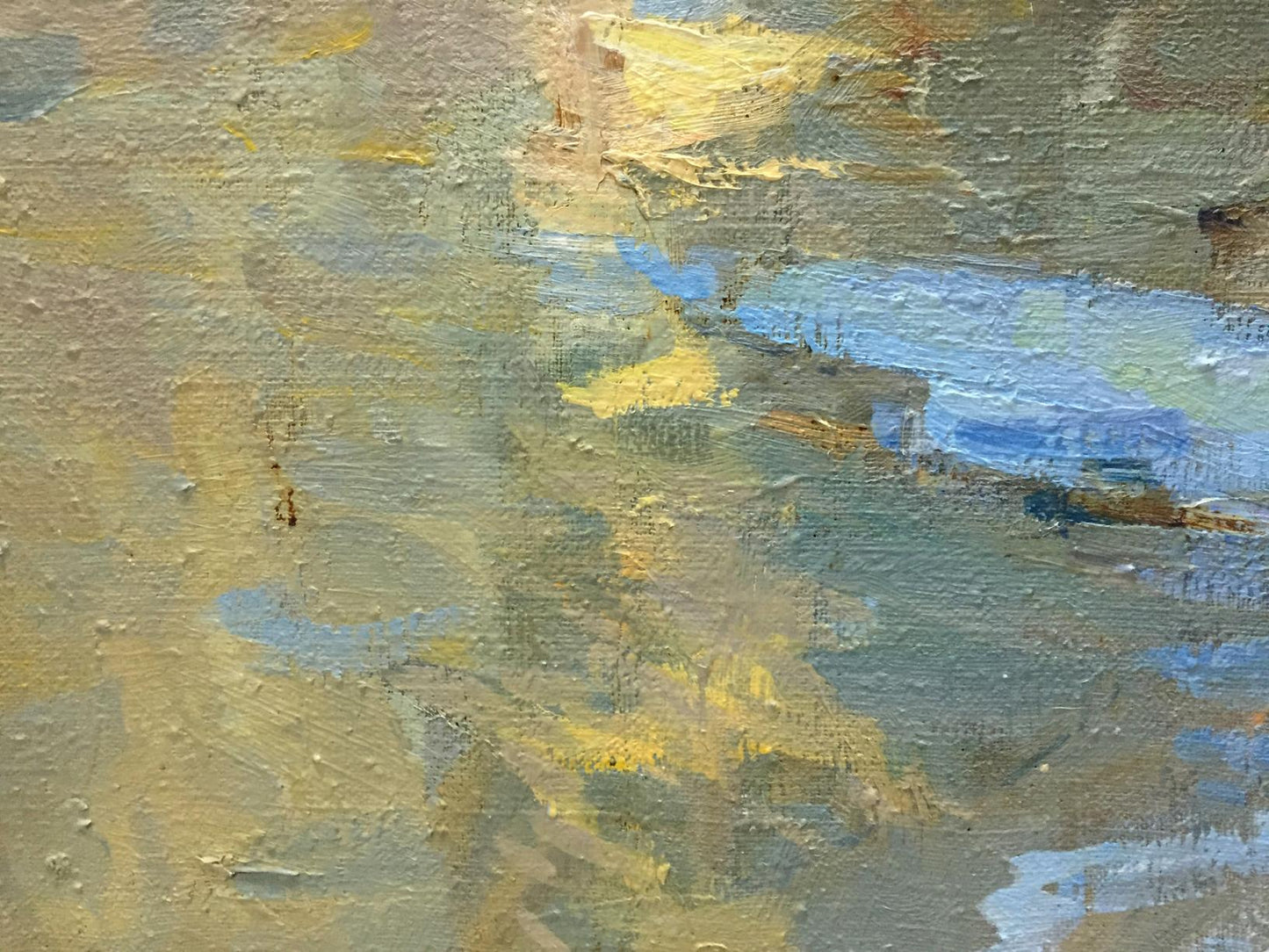 oil winter landscape