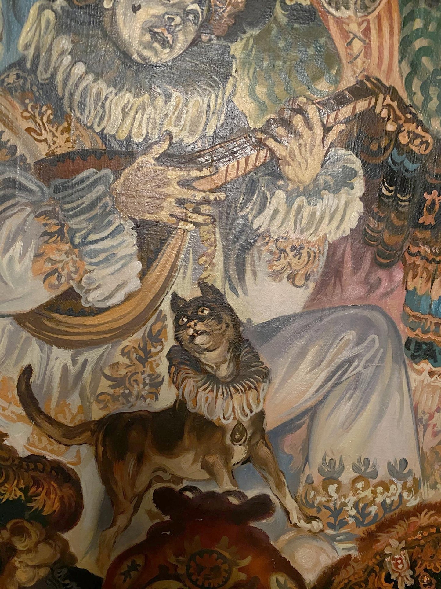 oil cat painting