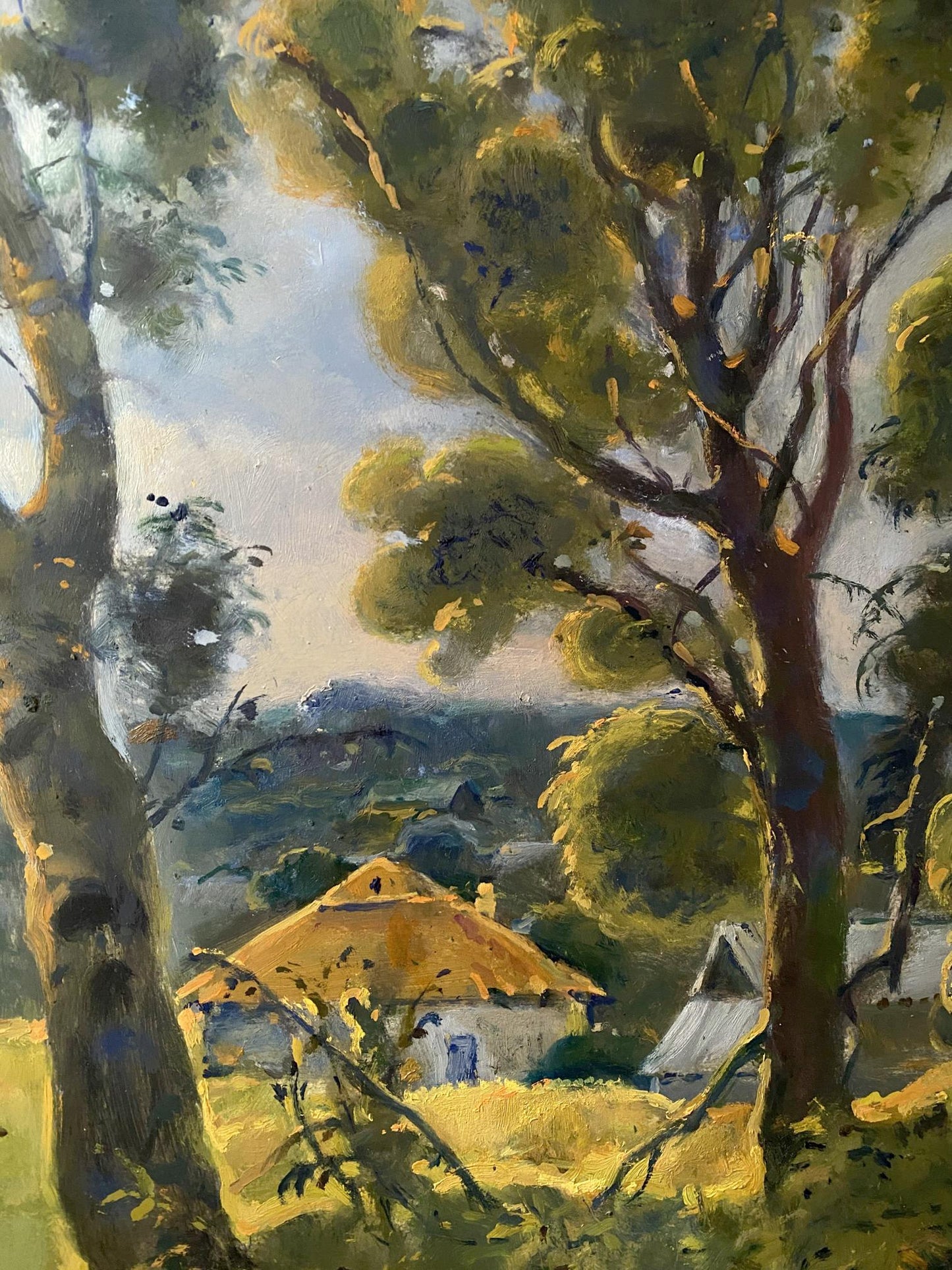 village painting art