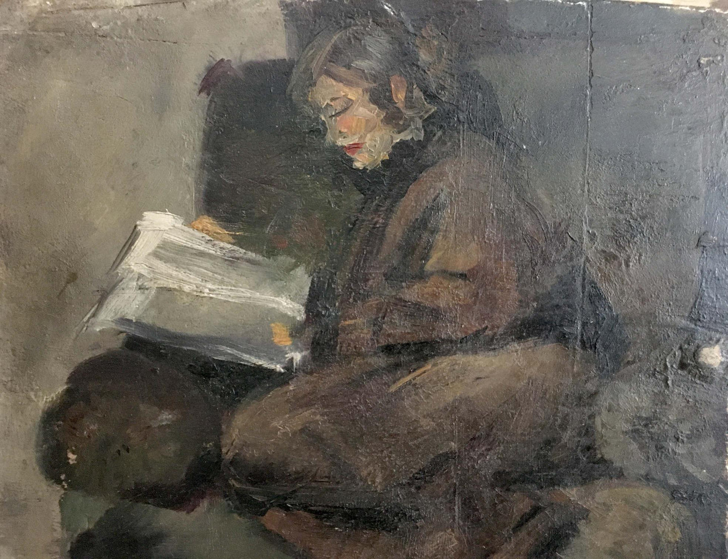 Oil painting Woman reading Ryangina S. V.