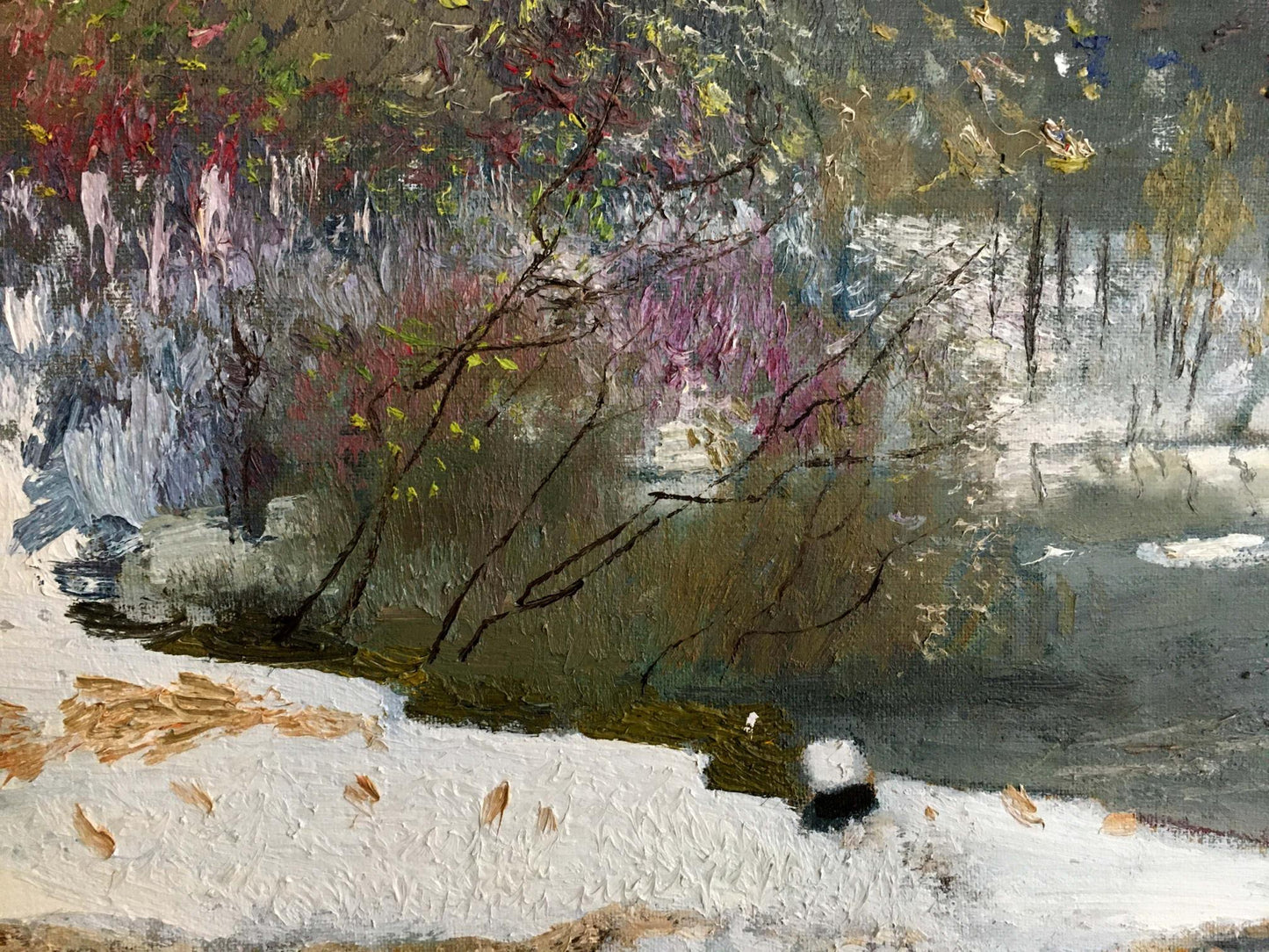 Oil painting Winter landscape Zaretsky Victor Ivanovich