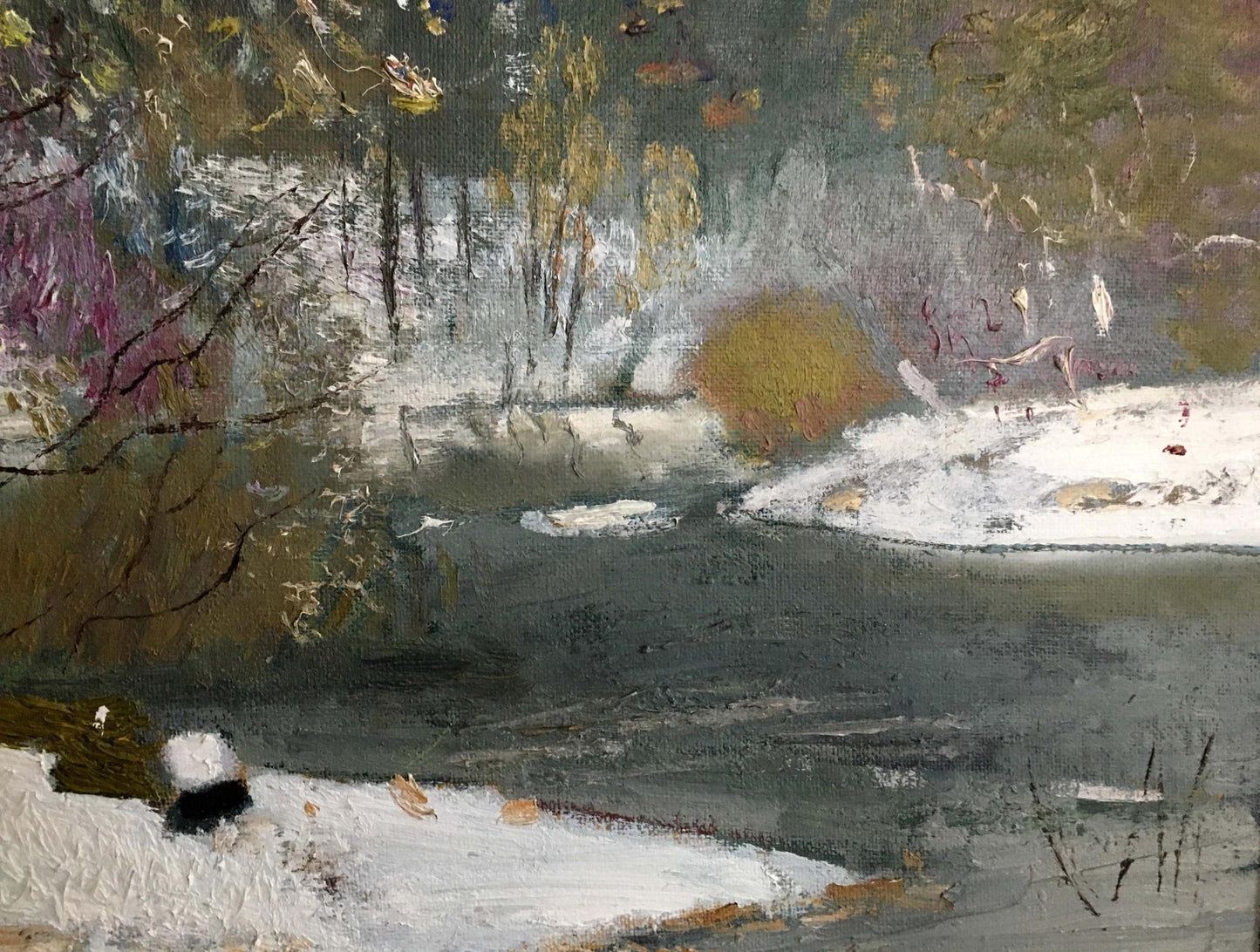 Oil painting Winter landscape Zaretsky Victor Ivanovich