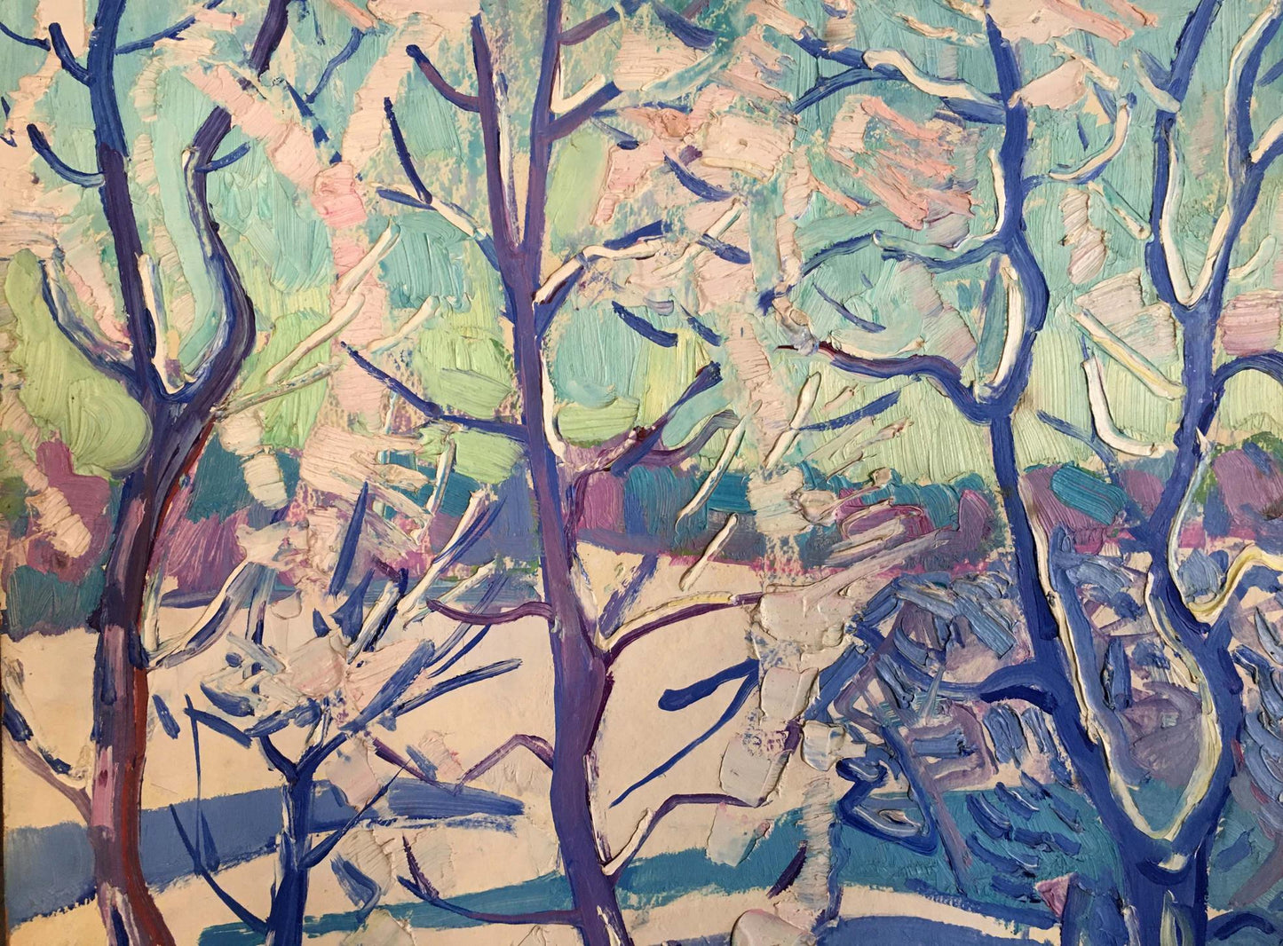 Oil painting Winter sun Glushchenko Nikolay Petrovich